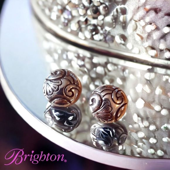 Brighton Jewelry - BRIGHTON Vintage Silver Dome Post Earrings